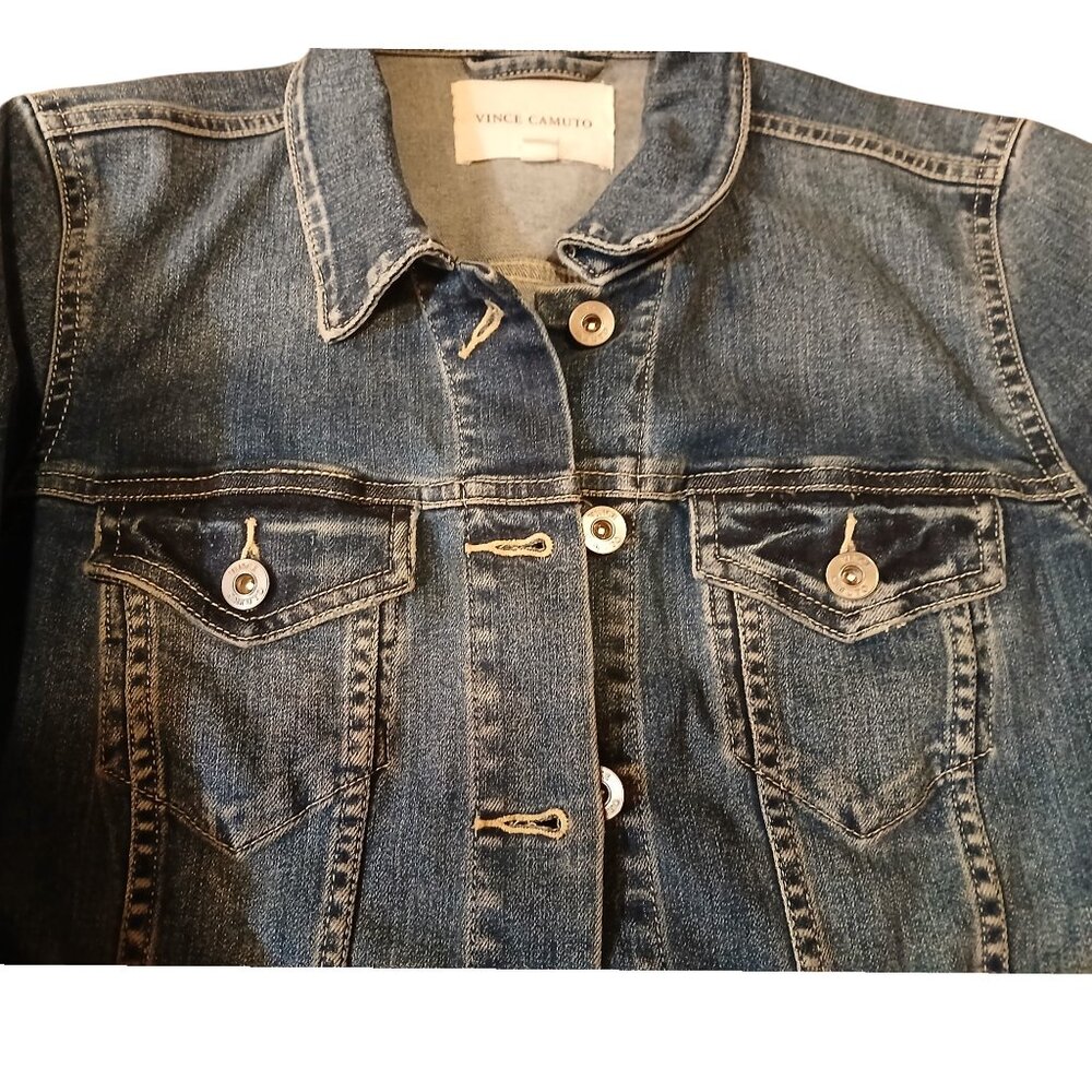 VINCE CAMUTO Blue Jean Jacket S - Picture 15 of 15